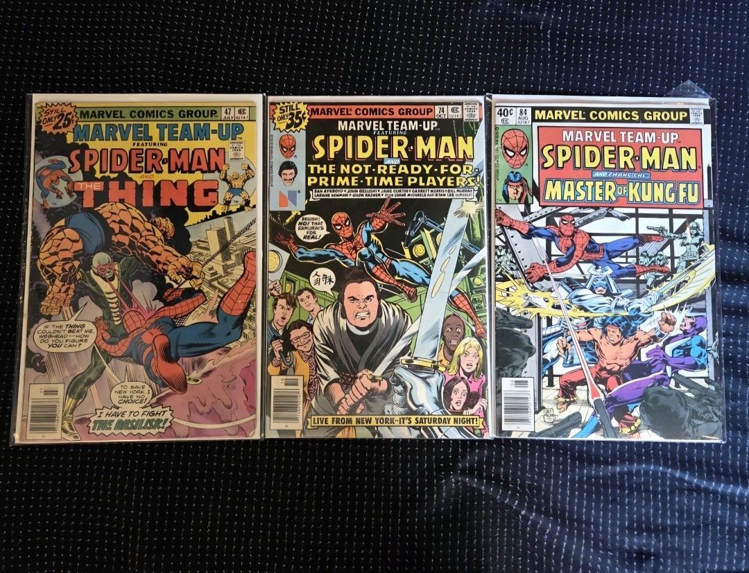 Marvel Team-Up SPIDER-MAN Comic Book lot of 3! Marvel. Vintage. Bronze age