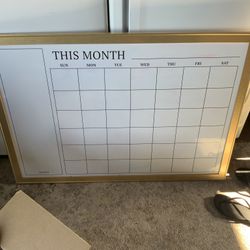 Calendar Whiteboard/Memo Board Euc 