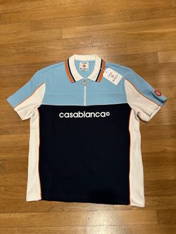 Casablanca Men’s Colour Block Zipneck Shirt(S,M,L,XL,2XL)