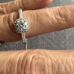 Moissanite Engagement Ring.  Check Out My Other Listings,all Are Negotiable. 