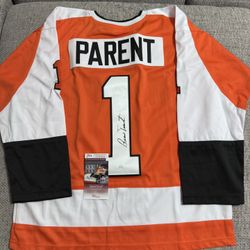 Bernie Parent Signed Autograph Custom Jersey - JSA Coa - Philadelphia Flyers