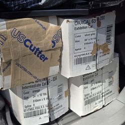 SALE! 4 ROLLS 24"x30ft Oracal Gold Metallic Silver Metallic Glossy Orange & Matte White Vinyl Decal