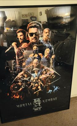 Mortal Kombat.  Authentic  27 X 40 Framed 2026 Theather Movie  Posters.