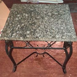 Granite Top End Table