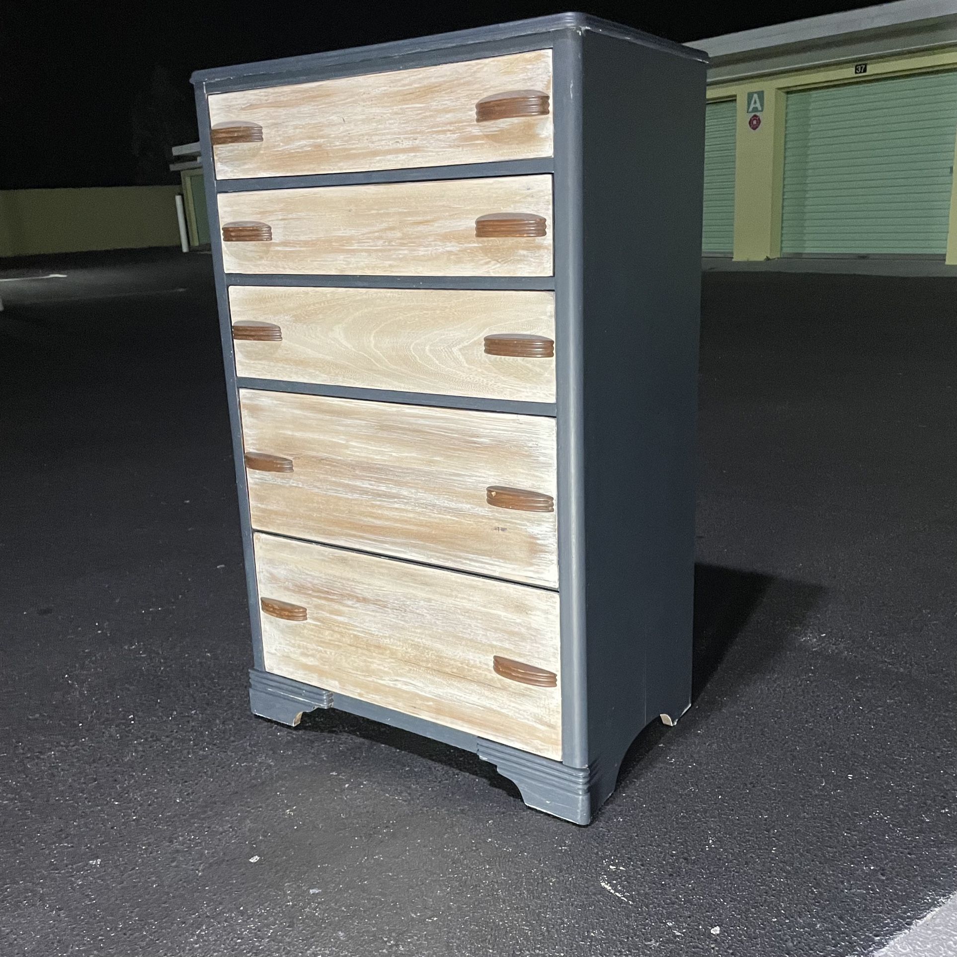 Navy Blue Art Deco Dresser