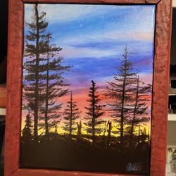 Sunset oil painting 🖼