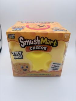 SmushMart Cheese Squishy Squeeze Toy - New in Box (Crazy Fun)