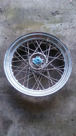 16" SHOVELHEAD WHEEL WITH NEW BEARINGS.