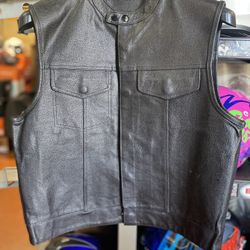 Motorcycle Vest Leather New $80