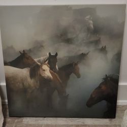 Wall Art Canvas Horses