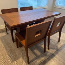 Moving Sale - All Wood Dining Table and Chairs