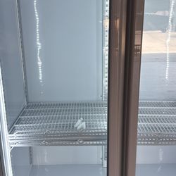 30 Cu.ft Commercial Beverage Refrigerators Glass Door Refrigerator Commercial with LED Light and 10 Shelves, Display Refrigerator for Restaurant Store