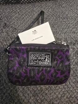 Coach Purple Wristlet