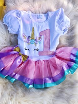 1st Birthday Unicorn Dress