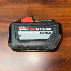 Milwaukee High Output 12aH Battery