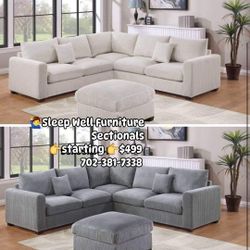✨️ Sectionals, 2pc Sofa Sets ✨️ Furniture Queen Bedrooms Avail 