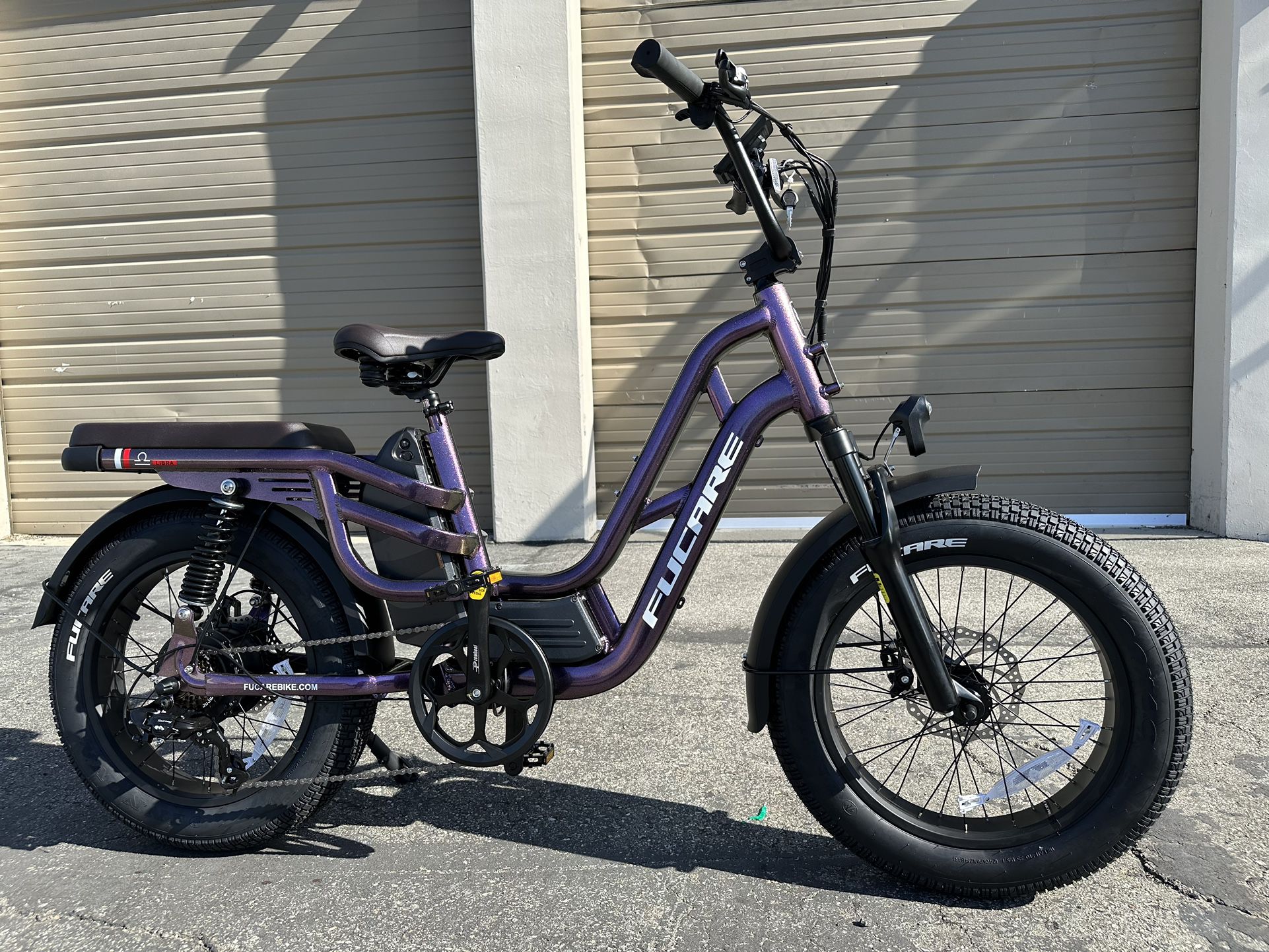 FUCARE Limited Edition Libra 20” Dual Suspensions 750 Watt Fat Tire Electric Bike In Purple