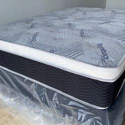 Cal King Euro Bamboo Pillow Top Mattress! 