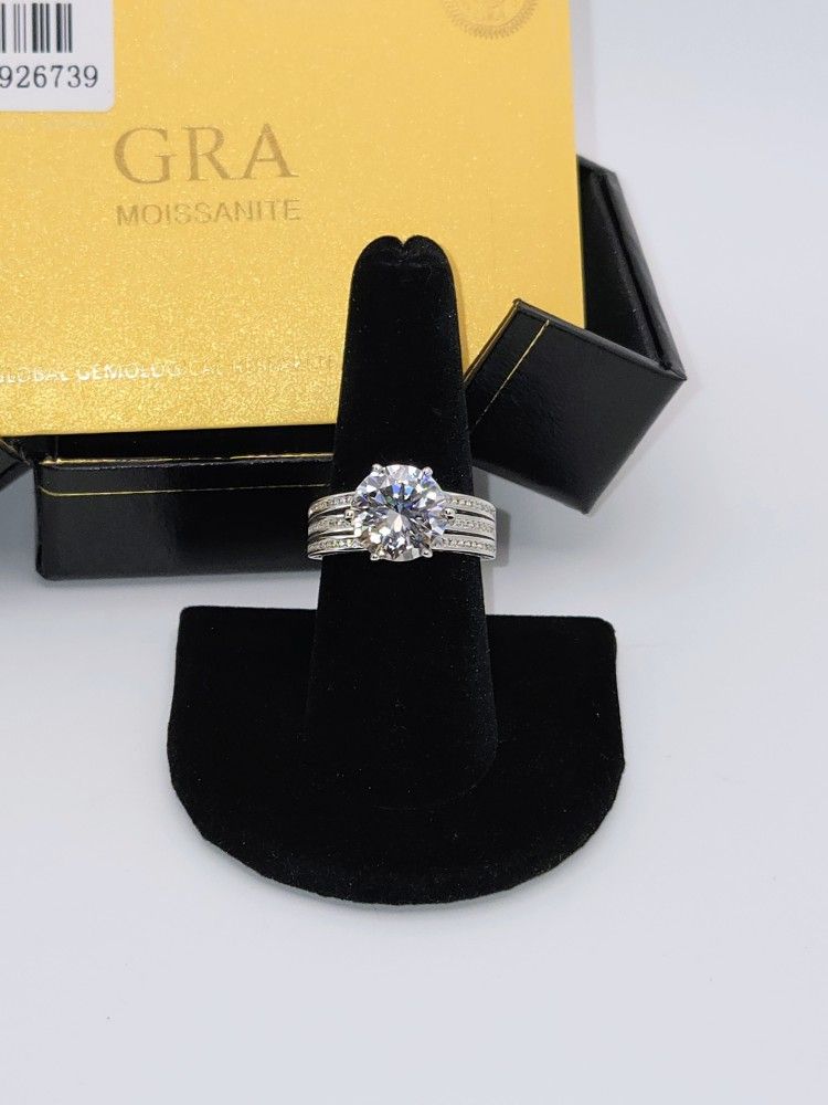 5 ct Genuine Moissanite in 925 Silver