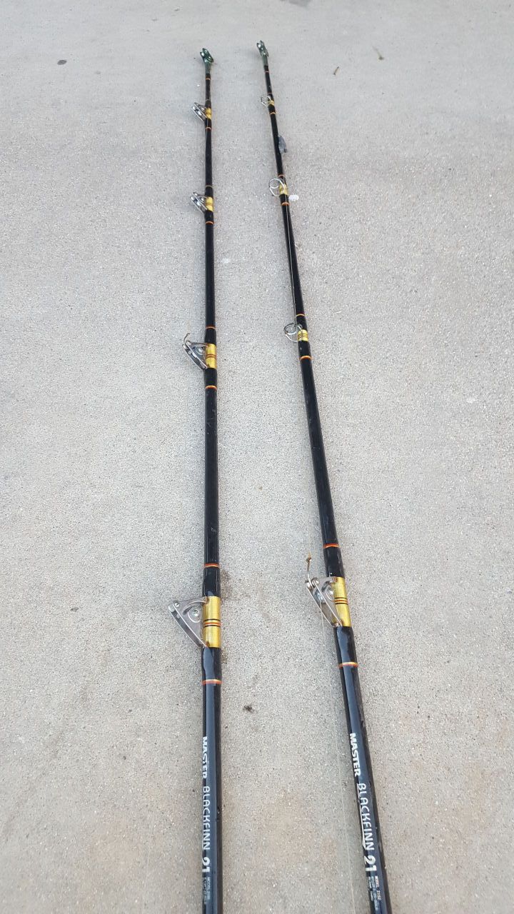 2 Master blackfinn 21 6.5 ft. poles w/ Penn reels for Sale in Chino, CA -  OfferUp