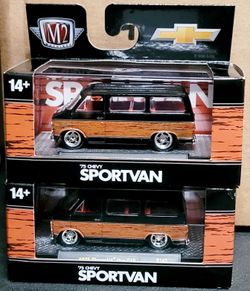 M2 Machines die-cast car. 1975 Chevrolet Sportvan G10