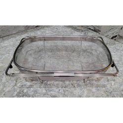 Over The Sink 6 Quart Stainless Oval Colander Strainer Expandable