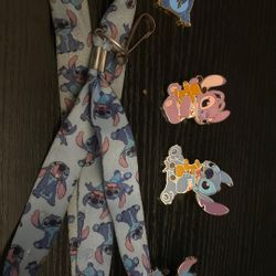 Stitch Pins From Disneyland Comes With A Lane yard Nice And Soft 