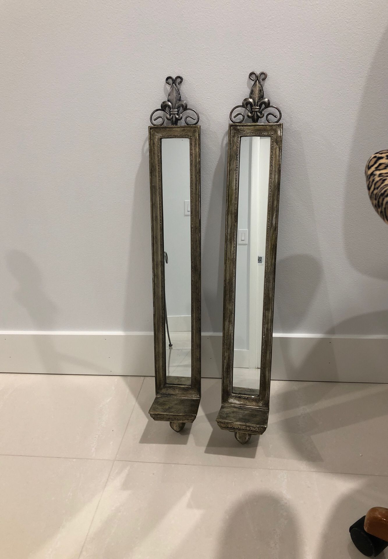 Mirrored Sconce candle holders