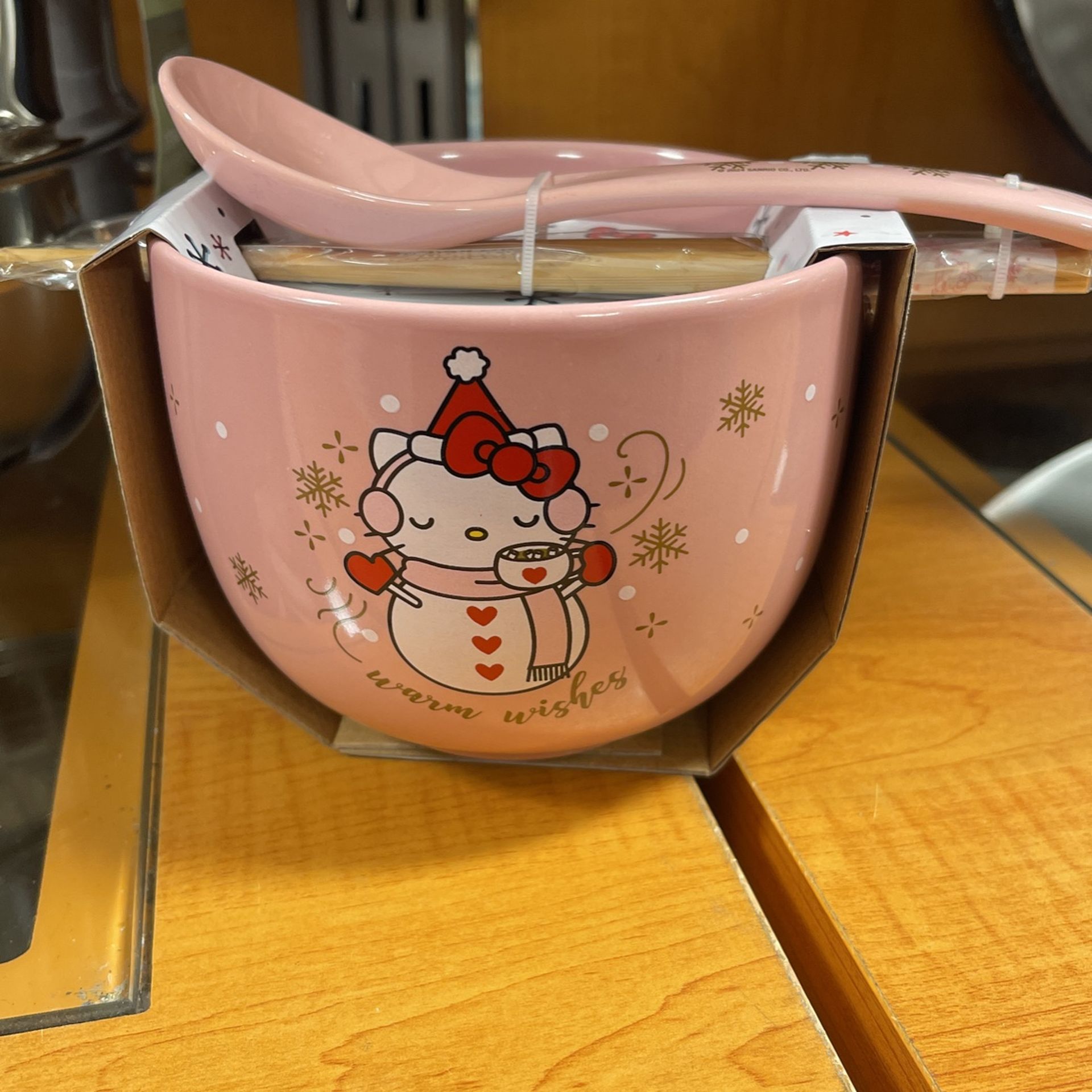 Ceramic Bowl With Chopstick And Bowl Hello Kitty
