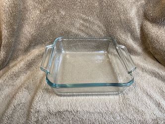 Anchor Hocking Square 8x8 Clear Glass Baking Dish Casserole USA Vintage