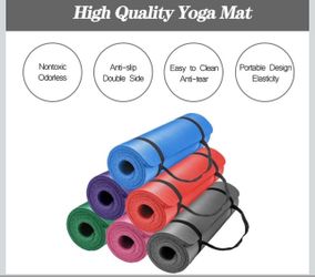 LOKATSE Home All Purpose Thick Yoga Mat with Carrying Strap High Density