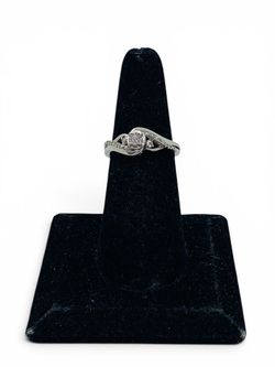 Sterling Silver 925 Diamond Ring 0.15CTW Size 7
