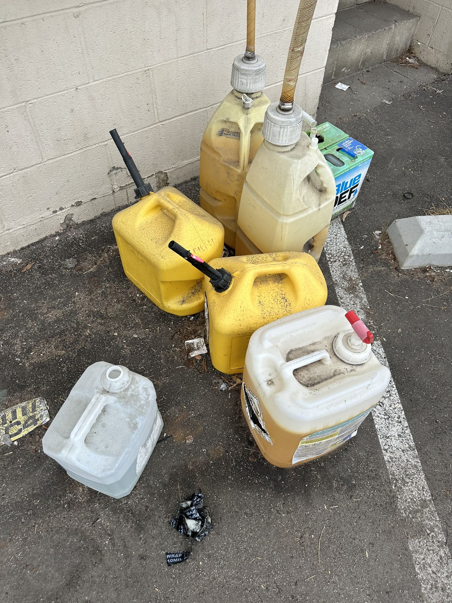 Free Gas Cans And Full Of Old Diesel Fuel for Sale in Escondido, CA