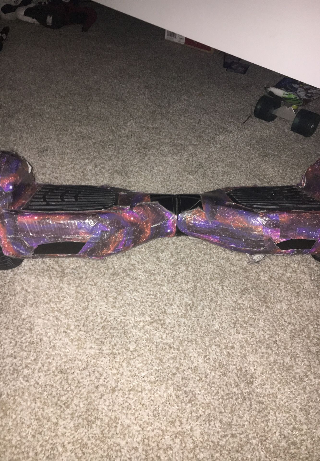 Hoverboard with galaxy tape covering