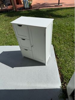 White Bathroom Storage Cabinet