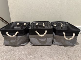 Cloth Storage Baskets - Set of 3