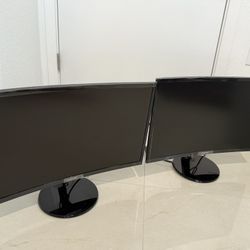 Samsung Curved Monitors Pair