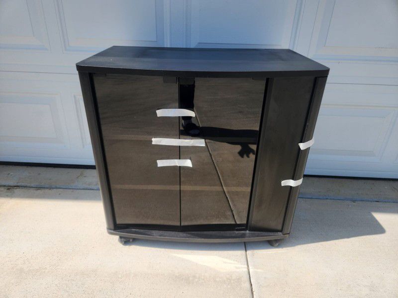 Black TV Console Cabinet