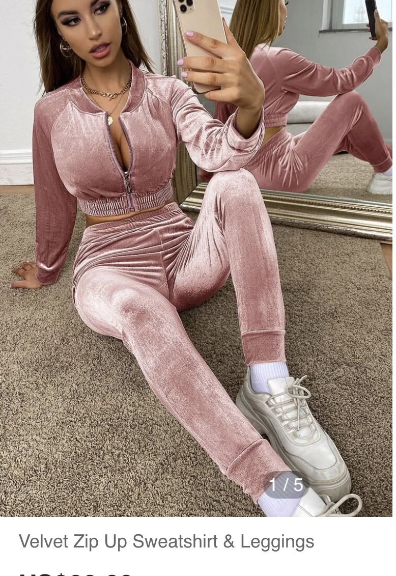 Velure Long Pants And Crop Top Suites
