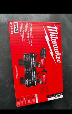 Milwaukee M12 12V Subcompact 2-Tool Combo Kit Brushless Impact & Drill