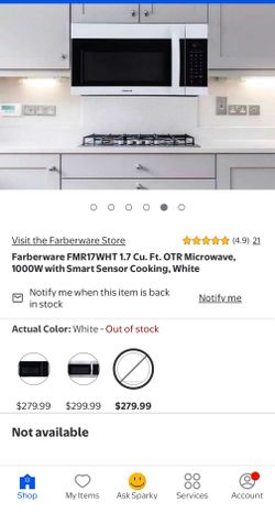 Over the range microwave