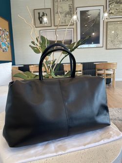 The Row Elio Bourse Black Leather + Dust bag
