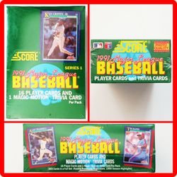 1991 Score Baseball Wax Box Ken Griffey Jr.