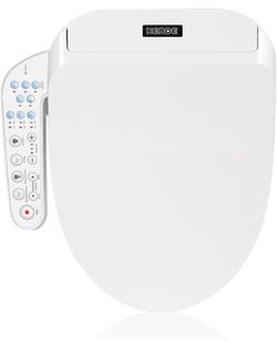 KERDE Electric Bidet Toilet Seat,Bidets For Existing Toilets,Rlongated,One-click Intelligent Operation, Warm Water Cleaning,Slow Close,Seat Cushion Ke