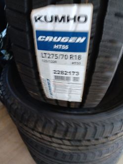 New set of tires 275 70 18 lt kumho