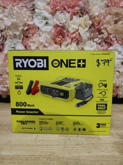 RYOBI
ONE+ 18V 800-Watt Max 12V Automotive Power Inverter with Dual USB Ports
