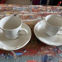 Mikasa French Countryside Espresso Cups/saucers 