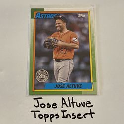 Jose Altuve Houston Astros All-Star 2nd Baseman Topps Short Print Insert Card. 