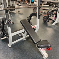 Star Trac Commercial Olympic Incline Weight Bench With Storage Pegs