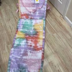 New Folding Beach Chair Lounge Mat Portable Camping Tie Dye Lounger